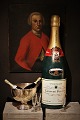 K&Co. præsenterer: Gammel kæmpe reklame champagne flaske i glasfiber fra champagnefirmaet Laurent Perrier. H: ...