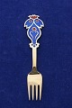 Michelsen Christmas fork 1974 of Danish gilt sterling silver