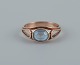 8 carat gold ring with faceted aquamarine.