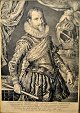 Portræt af kong 
Christian IV. 
1625. 
Kobberstik.