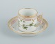 Royal Copenhagen, Flora Danica chocolate cup with matching saucer.