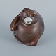 Gösta Grähs for Rörstrand (active 1982-1986), monkey in ceramic.
Glaze in shades of brown.