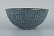 Arne Bang, ceramic bowl in grooved design, glaze in shades of blueModel No. 123.
