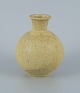 Berndt Friberg for Gustavsberg, ceramic vase with speckled yellow glaze.