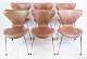 Sæt af 6 syver stole, 3107, Arne Jacobsen, Fritz Hansen,1990
Flot stand
