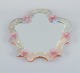 Murano, Venice, adorable mirror in art glass with gold and pink decoration.
