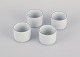 Aluminia, four Blåkant egg cups.