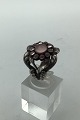 Georg Jensen Sterling Sølv Ring No 10 Moonlight Blossom Rosa Quartz.