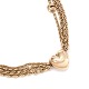 Lynggaard Copenhagen 14kt gold necklace with 14kt gold heart clasp. Necklace L: 
40cm. W: 27,8gr