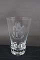 Danish freemason glasses, beer glasses engraved with freemason symbols, on an edge-cutted foot