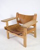 Den Spanske stol, model BM2226, egetræ & patineret læder, designet af Børge 
Mogensen i 1958.
Flot stand
