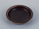 Eva Stæhr Nielsen for Saxbo, small ceramic bowl with glaze in brown tones.