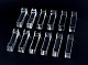 Baccarat, France. A complete set of twelve knife rests in original gift box.