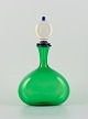 Gabbiani, Venice, Italy. Green art glass decanter with matching stopper.