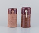 Mogens Nielsen, Nysted, Denmark, two ceramic vases. Handmade.
Glazed in brown tones.