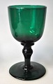 Samling grønne 
hvidvins glas, 
medio 19. årh. 
Danmark.
