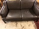 Dansk 
møbelproducent-
2 personer sofa 
betrukket med 
brunt ...