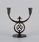 Just Andersen, Art Deco candlestick in "diskometal". Early model.