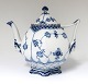 Royal Copenhagen. Blue Fluted, Full lace. Teapot. Model 1119. Height 20 cm. (1 
quality)