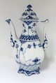 Royal Copenhagen. Blue Fluted, Full lace. Mocha pot. Model 1030. Height 22 cm. 
(1 quality)