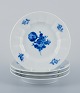 Royal Copenhagen Blue Flower Angular, a set of four plates.