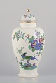 Meissen, 
Tyskland, stor 
lågkrukke i 
porcelæn 
håndmalet ...