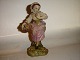 Royal Copenhagen Girl Figurine in Overglaze. Girl with Flower basket