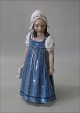 Dahl Jensen 1219 Girl "Hanne" (Blue w. flowers) (DJ) 21 cm