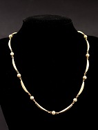 14 karat guld halskæde  med perler