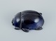Taisto Kaasinen (1918–1980) for Arabia, Finland. Rare ceramic scarab with glaze 
in blue and black shades.