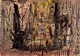 Hans Walter Sundberg (1922-2004), Swedish artist. Oil on panel. Mixed media. Abstract composition.