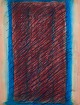 Monique Beucher (1934), fransk kunstner. Mixed media på papir.
Abstrakt komposition. Koloristisk palette.