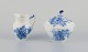 Royal Copenhagen Blue Flower Curved. Creamer and sugar bowl.