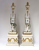 Obelisks. Royal Copenhagen. Same colors as Flora Danica. A pair. Model # 12389. 
Height 40 cm. ( 1 quality )