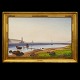 Aabenraa Antikvitetshandel præsenterer: Vilhelm Kyhn landskab fra Hindsgavl. Vilhelm Kyhn, 1819-1903, olie på ...