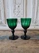 Karstens Antik præsenterer: Grønt hvidvinsglas med oliven slibninger fra Holmegaard
