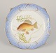 Royal Copenhagen Fauna Danica fish plate. Hand-painted fish motif with gold 
decoration.