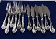 Rokoko dänisch Silberbesteck, Set von 6x2tlg. Fischbesteck ganz aus Silber, insgesamt 12 Teile.