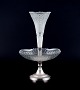 Val St. Lambert, Belgium. Elegant two-part Art Deco centerpiece in art glass.