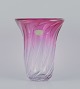 Val St. Lambert, Belgium. Colossal and impressive vase in crystal glass.
Art Deco. Clear and purple glass. Rare model of very high quality.