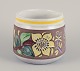 Mari Simmulson for Upsala Ekeby. Ceramic herb pot with polychrome glaze 
featuring floral motifs.