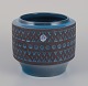 Mari Simmulson (1911-2000) for Upsala Ekeby. Ceramic pot with a geometric 
pattern. Blue glaze.