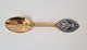 A.Michelsen Christmas spoon in gilded sterling silver and enamel from 1984