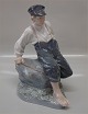 Royal Copenhagen figurine 1659 RC Boy on rock Chr. T. 1914 30 cm
