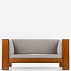 Nybetrukket 
sofa i 
Safire-tekstil 
(farve 008) med 
stel i ...