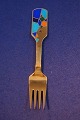 Michelsen Christmas fork 1990 of Danish gilt 
sterling silver