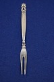 Konge or Acorn Georg Jensen Danish solid silver flatware. cold cut forks 16.5cm