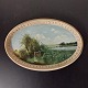 Older painting: Landscape motif on Ipsen terracotta plate