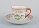 Royal Copenhagen Flora Danica coffee cup with saucer.
Hand-painted.