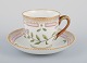 Royal Copenhagen Flora Danica coffee cup with saucer.
Hand-painted.